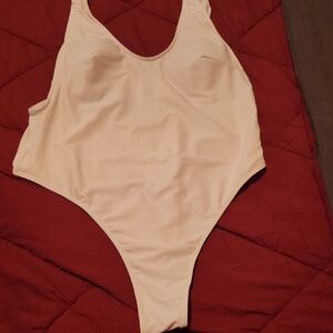 Kids Cream One Piece Swimsuit